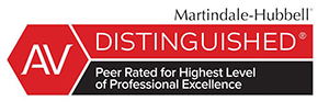 Martindale-Hubbell | AV Distinguished Peer Rated For Highest Level Of Professional Excellence